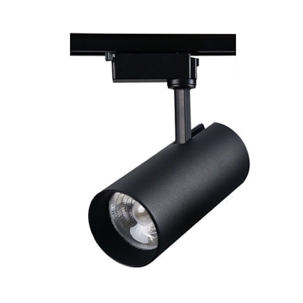 Spotlights LED-kiskojärjestelmävalot, 30W-kiskovalot, galleriat ja supermarketit kiskovalot, teho COB-kiskovalot (musta kuori-lämmin valo-3000K, 30W-projektori