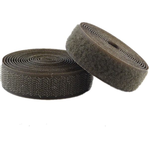 Sy fast kardborreband med krok och ögla, Kardborrband Sy på 25 MM, icke vidhäftande fästremsor(Mörk armégrön, 25MM x 10Yards) Dark ArmyGreen 25MM x 10Yards