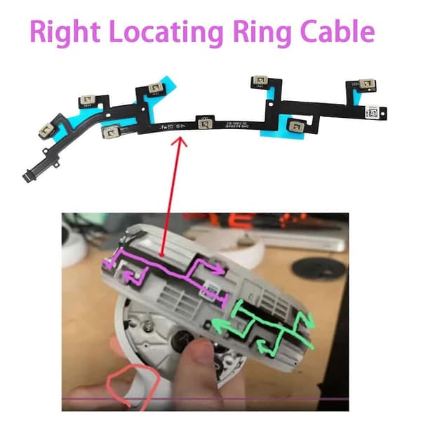 Kompatibel med Meta Quest 2 Lokaliseringsring Flexkabel - Perfekt Höger Set-max Right Set