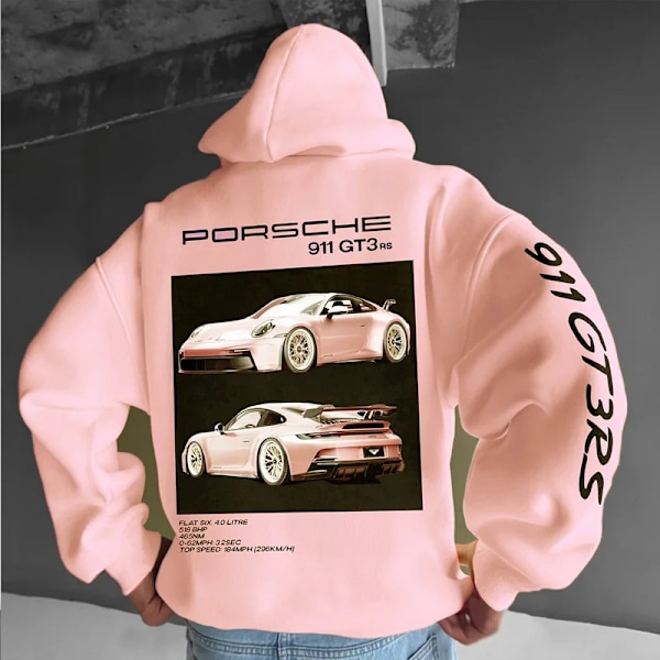 Setcar Porsche911 - tryck för män Modetröja med huva för män och kvinnor Color8 Color8 XL