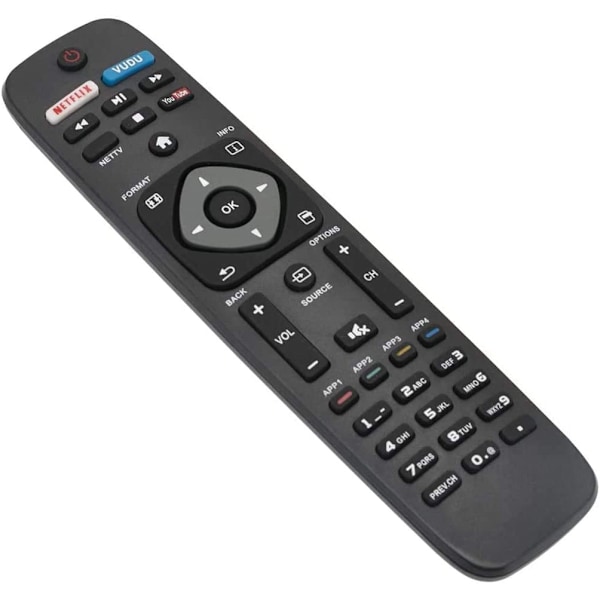 Ny fjärrkontroll för Philips Smart TV NH500UP Ersättning för LCD LED 4K UHD Smart TV-fjärrkontroll