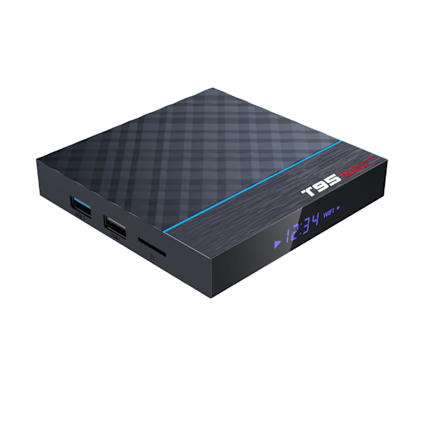 T95 MAX+ S905X3 set top box 4GB/64GB Android 9.0 Dual WIFI+BT 8k HD nätverksspel TV BOX Fjärrkontroll endast EU Remote control only