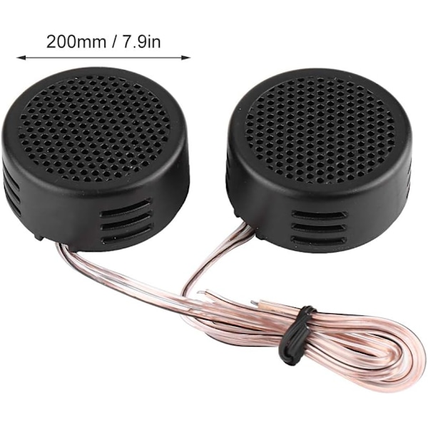Diskant Bilhøjttaler Tweeter, Minihøjttaler Audio Tweeter 35mm 98dB Højttaler Bilhøjttaler Sort 12V 500W