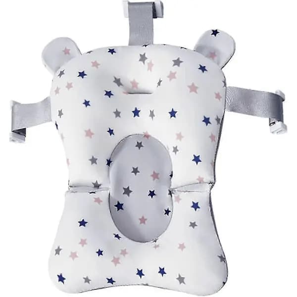 Babybadstöd Nät Justerbart Halkfritt Vikbart Bomull Polyester Badstol för Nyfödda och Spädbarn 0-24 Månader Typ A