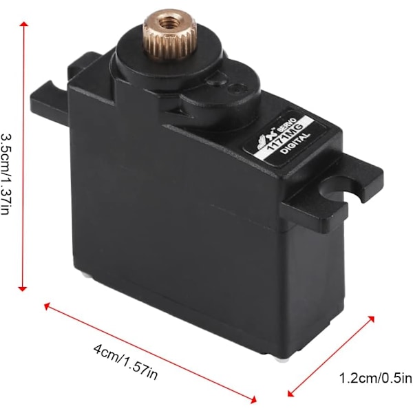 17g Mini Metal Gear Core Analog Servo, Högt Vridmoment, Snabbreagerande, för RC Fixed Wing-flygplan