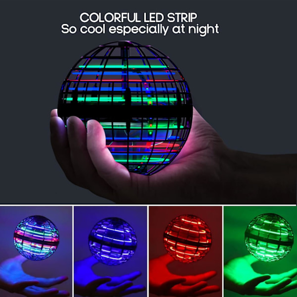 Flygende Orb Ball 2023 Leker Svevende Hoover Boomerang Spinner Håndkontrollert Mini Drone Kosmisk Globe Spinnende Barn Utendørs Flyleke Bursdag