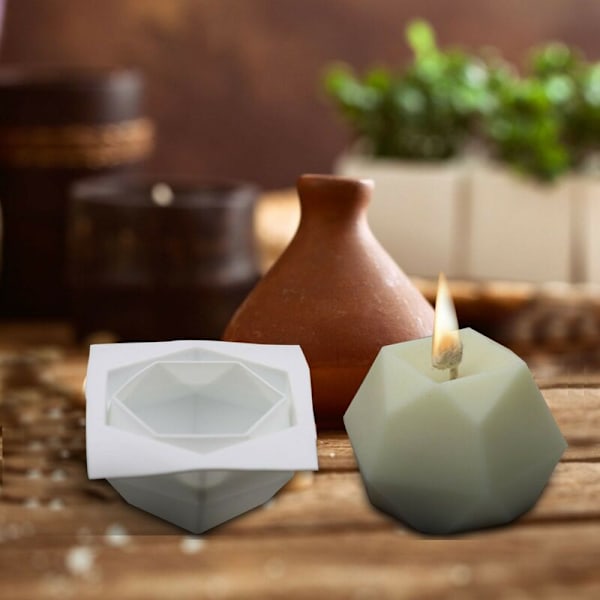 Forme til DIY-stearinlysfremstilling 3D silikoneform til sojastearinlys