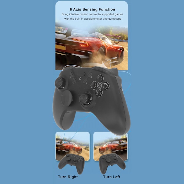 Trådløs spillkontroll Profesjonell ergonomisk følsom Hjem USB Gamepad Joystick for Android Svart