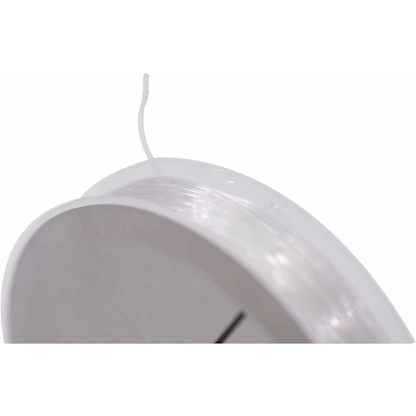 20 m rulle med elastisk og solid tråd 0,5 mm Transparent