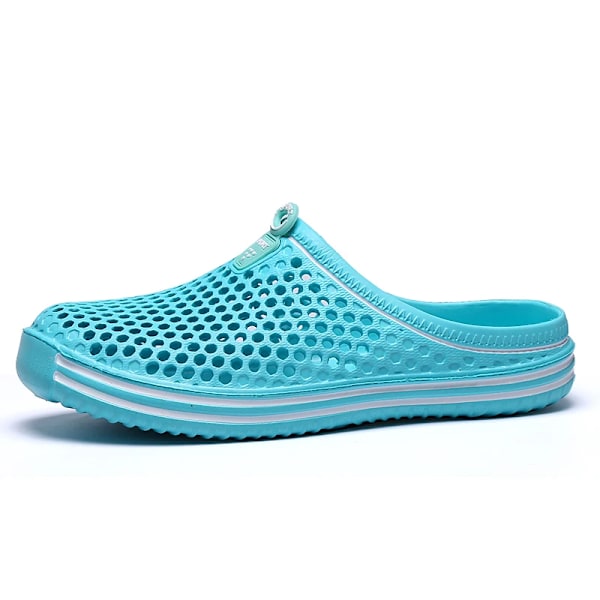 2024 Kvinde Strand Tøfler Unisex Hullet Ud Casual Par Strand Sandaler Flip Flops Sko Ikke-Slide Mænd Slipp Perfekt. himmelblå 42
