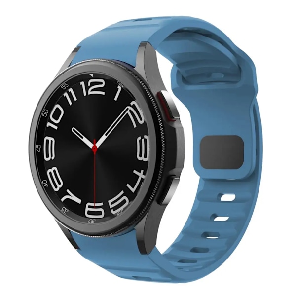 Silikone rem til Samsung Galaxy Watch 6 Classic 47mm 43mm/4 classic 46mm 42mm Armbånd Galaxy Watch 5/5pro 45mm/4/6 40mm 44mm Blå galaxy Watch 5 45mm