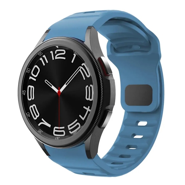 Silikone rem til Samsung Galaxy Watch 6 Classic 47mm 43mm/4 classic 46mm 42mm Armbånd Galaxy Watch 5/5pro 45mm/4/6 40mm 44mm Blå watch 6 classic 43mm