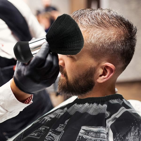 Pro Hair Cutting Cape Neck Duster Brush Salon Barber Black