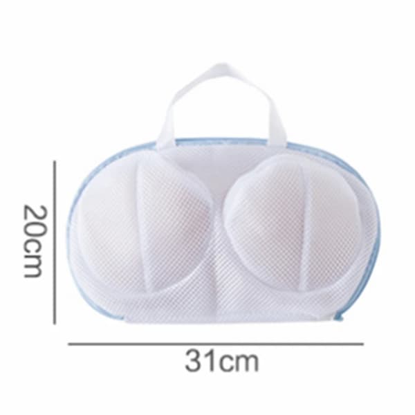 BH-vaskepose til vaskemaskine, netpolyester anti-deformations undertøjsrensepose, blå, 31 x 20 cm Blue