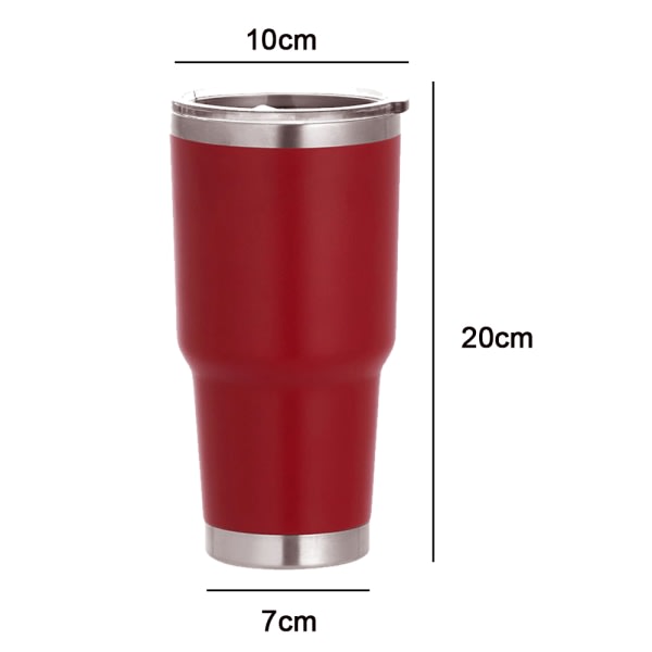 CQBB Termos rostfritt stål kaffemuggar Travel kaffemugg , red