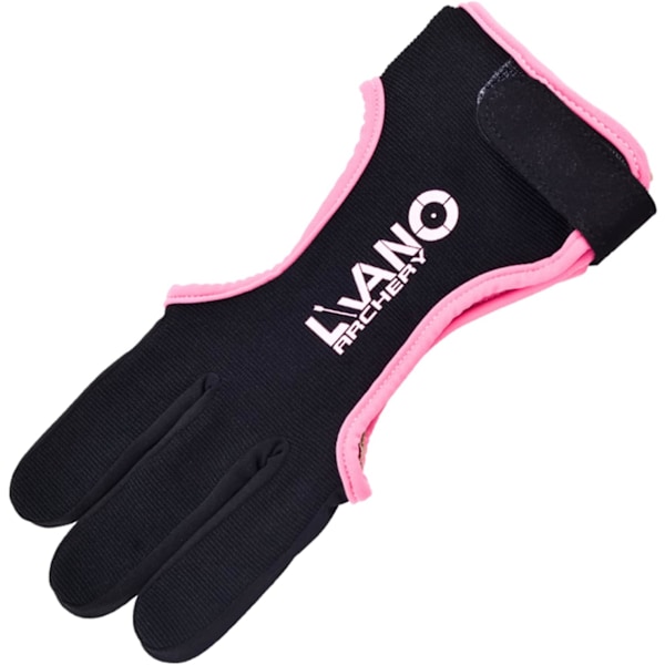 3-Finger Archery Handsker, Fingerbeskyttere, Handsker til Skydning, Fingerbeskyttere, Tilbehør til Recurve Compound Bue Sort Pink M Black pink M