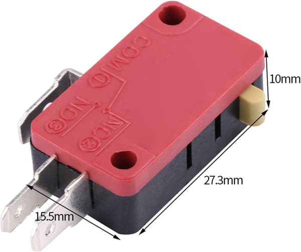 10st Röd 3-stifts Tryckknappsbyte för Arkadspel Micro Switch Arkadknappar