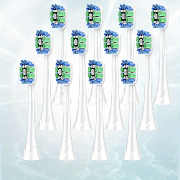 4/12st ersättningstandborsthuvuden, kompatibel med Philips Sonicare elektrisk tandborste, vit 12 Sticks
