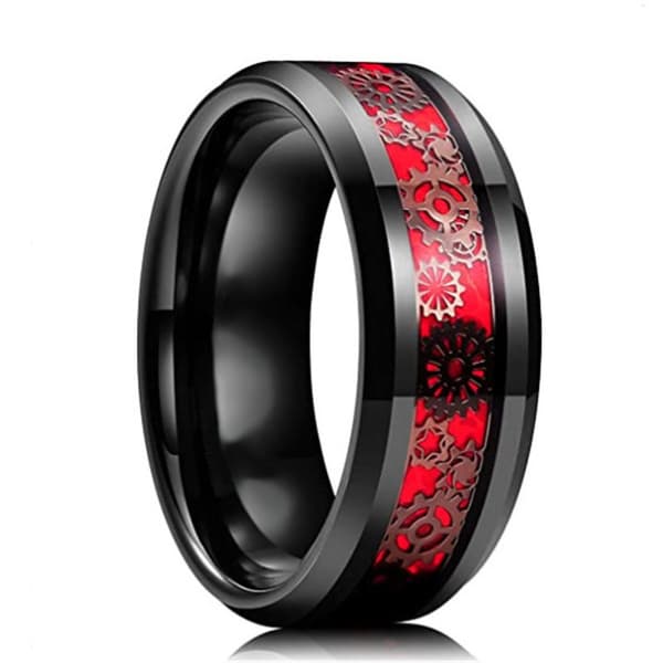 2 stk Steampunk Gear Rustfrit Stål Ring Herre Dame