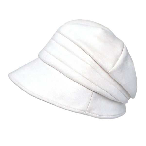 Personlig mjuk brätte åttkantig hatt Vinter Håll varm Kyltäta hattar för vandring utomhus Beige Beige