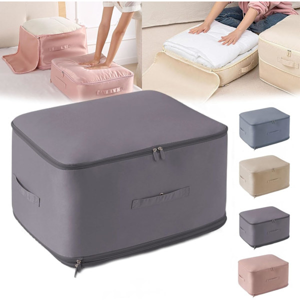 Stærke Flyttekasser, Selvkondenserende Ziplock-Organiseringspose, Grå XL (20,5x16,5x23,6 tommer) Grey XL(20.5*16.5*23.6inch)