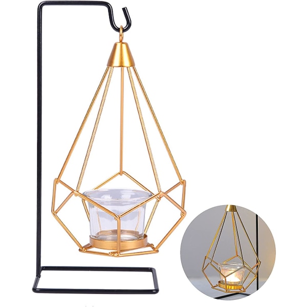 Geometrisk metallljushållare Retro ljushållare Kreativ ljushållare Metallljushållare europeisk stil geometrisk teljushållare för bröllop Li