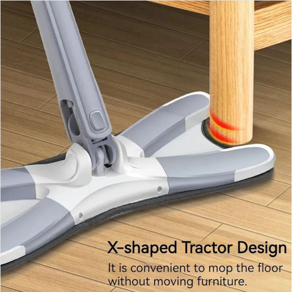 Platt lattiamoppe vaihdettavilla kangaspäillä X-Type Käsinpesu ilmainen puristamismoppi katoille Kulmaikkunat Lazy Cleaning Tools 003 mop-4