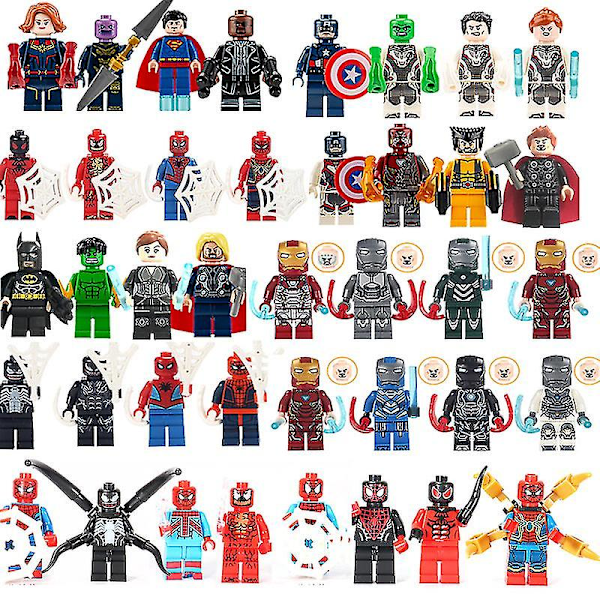 40 st Avengers Minifigurer Byggklossar Leksaker Actionfigurer Kits För Barns Fans Gåvor S3671