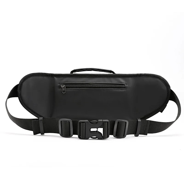 Stöldskyddsbälte för män, tättslutande midjeväska, multifunktionell höftrumpa, reflexremsa, axelväska, herr nylon Fanny Chest Pack Black