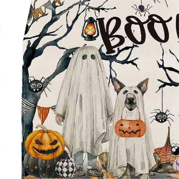 Pastoral Halloween Dug med Græskar og Spøgelse Sort til Halloween_max