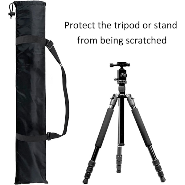 Trekkpose for stativ med snor - 2-pakning, 14x85cm Bærbar pose for lysstativ eller teltstenger D