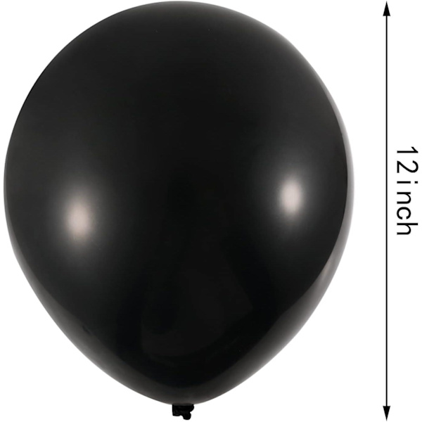 96 stk Halloween Konfetti Balloner - Sort Orange Helium Latex Dekoration