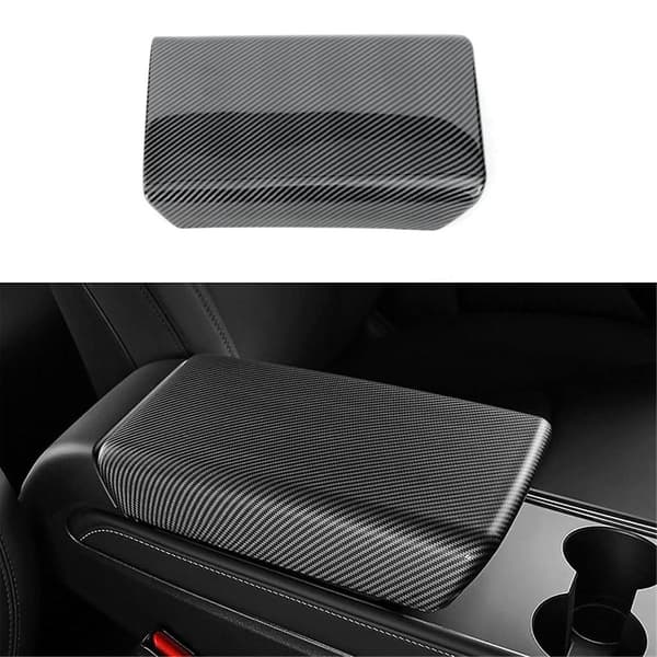 XJ-Midtkonsoll Armlene Boks Beskyttelse Interiørtilbehør Beskyttende For Model 3 2024 Abs Karbonfiber—max