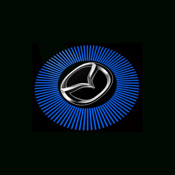 2-pakke egnet for Mazda MAZAD velkomstlys 04-15 Mazda 6 spesialmodifisert dørlaserprojeksjonslys