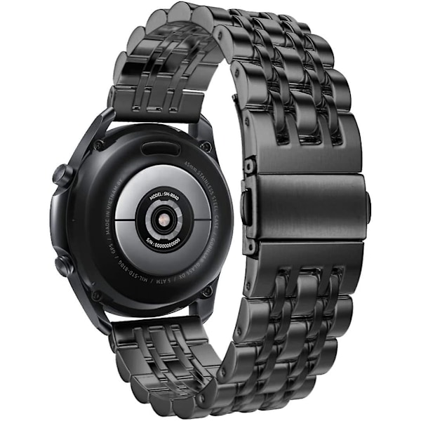 Klockarmband kompatibelt med Samsung Galaxy Watch 3 Band 45mm rostfritt stål 22mm Galaxy Watch Band för Galaxy Watch3 45mm/galaxy Watch 46mm/växel S3 Fr