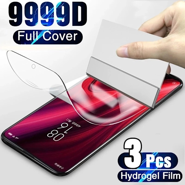 3ST Hydrogel Film for Motorola Edge 40 Pro 30 Ultra Neo 20 Skjermbeskytter for Motorola G84 G54 G34 G32 G52 G73 G53 G60 G31 G60 3 stykker