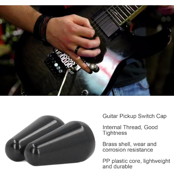 Gitar Pickup Switch Tips Switch 3 Way 5 Way Cap Switch Knop for ST TL Style Elgitarrer (BLACK) BLACK