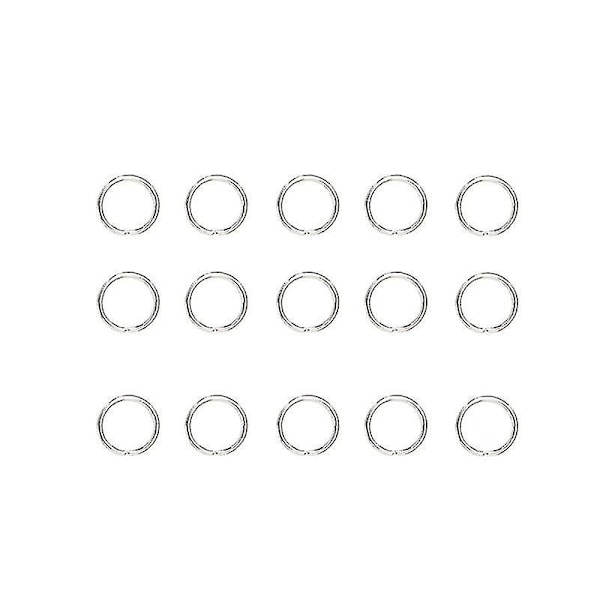 200 st 10x10 mm delade cirkelringar Smycken gör-det-själv-tillbehör Nyckelringar i rostfritt stål