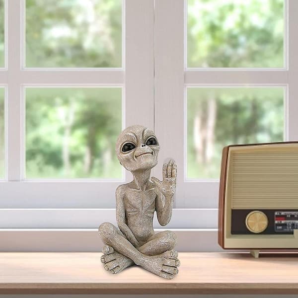 Alien Statuer Martians Havefigur Sæt Til Hjem Indendørs Udendørs—max