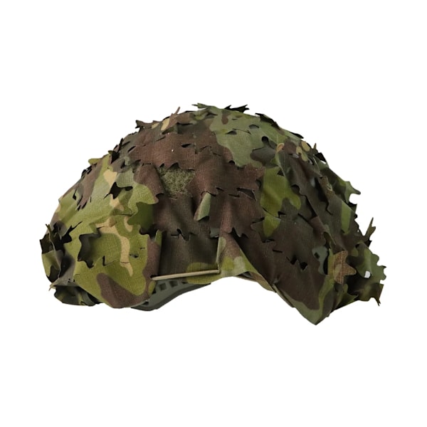 Taktisk deksel Pustende Mesh Camo Camouflage Deksel Perfekt for taktisk militærutstyr, stridshjelm Leaf style DW