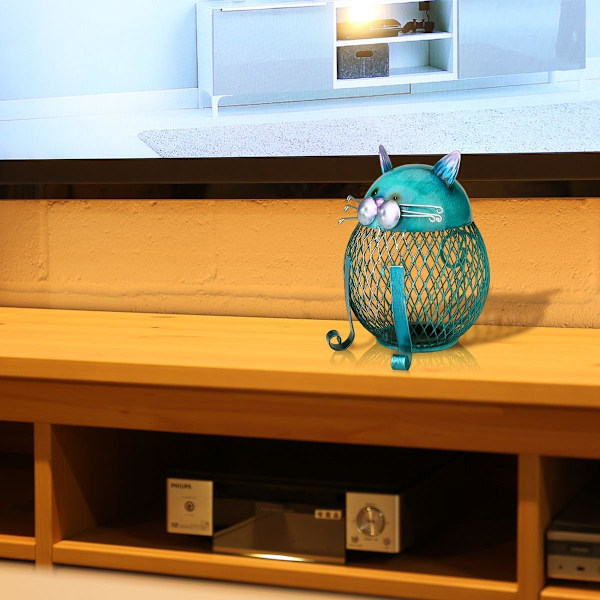 Spargris eller behållare i form av en katt för inredning