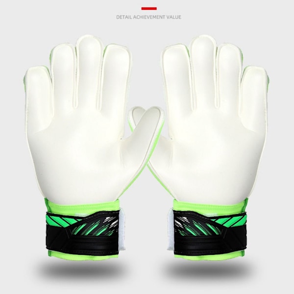 1 Par Professionelle Målmandshandsker Børn Fodbold Latex Fortykket Handsker Fodboldmålmand Skridsikre Handsker Orange Orange Orange 8