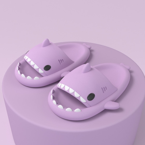 Sharktofflor halkfria duschbadtofflor mjuka sommarsandaler för flickor och pojkar nya