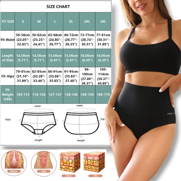 Sömlösa högmidja underkläder Damtrosor Magkontrollbyxor Sexig Stor storlek Andas Slimming Butt Lifter Underkläder S- Skin XL