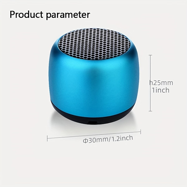 Liten stålkanon: Bärbar musikspelare Mini M1 trådlös högtalare med subwoofer för HD-surroundljud