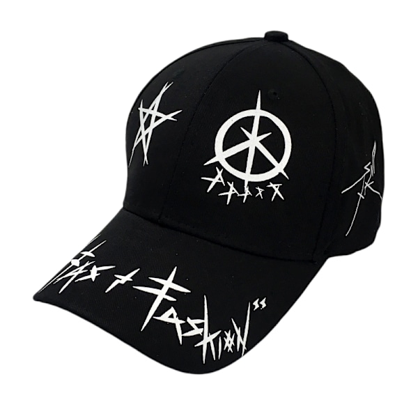 Unisex Graffiti Baseball-lippis, K-pop Poikien Ulkoilma-Solkilippis, C C