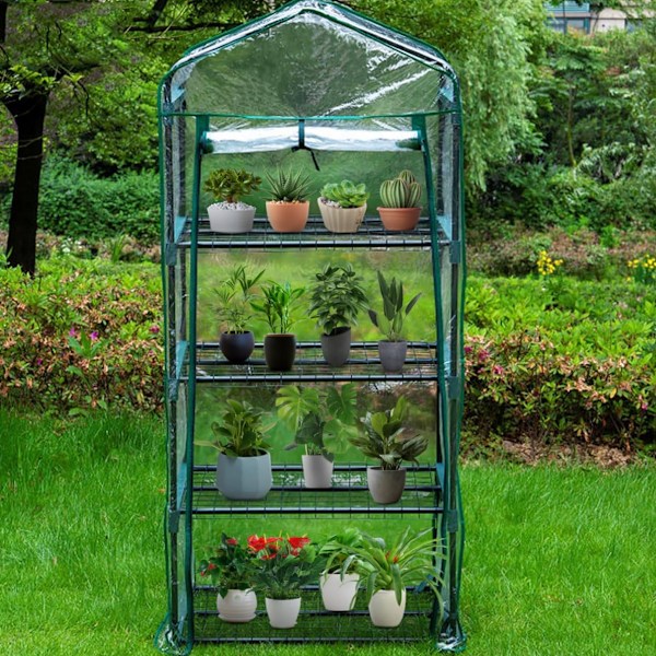 Veksthusbeskyttelse for hage 4 nivåer 160x69x49cm Holdbar plantebeskyttelse Anti-insektbeskyttelse
