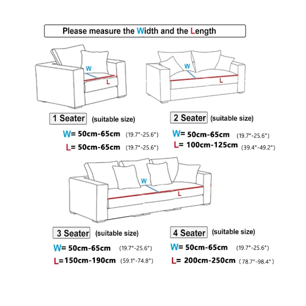 1 kpl Venytys-sohvanpäällinen Olohuoneen sohvan suojaksi Elastisen painettu peite Universaali kaikille vuodenaikoille heiye Plus(S)