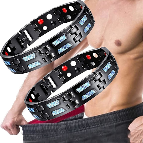 Magnetiskt armband kolblå terapi Fit Plus magnetisk terapi kroppsföryngrande armband