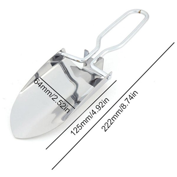 Rustfritt Stål Hage Folding Spade, Lett Mini Folding Hage Spade, Praktisk Camping Spade, for Gardeni
